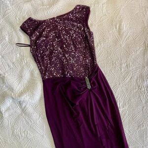 Ralph Lauren Royal Purple Cocktail Sequined Dress